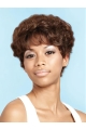 Perfect Brown Curly Short African American Capless Wigs For Black Women