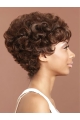 Perfect Brown Curly Short African American Capless Wigs For Black Women