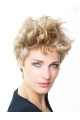 Perfect Blonde Short Curly Boycuts Popular Lace Front Synthetic Wigs