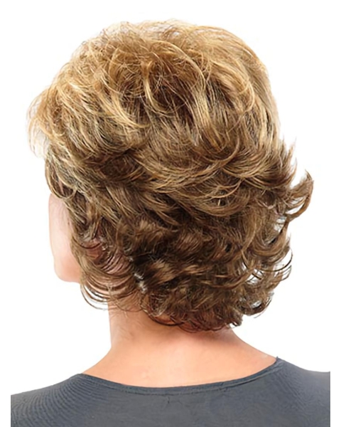 Discount Blonde Curly Short Classic Heat Friendly Synthetic Wigs