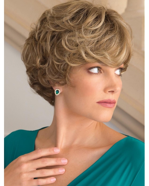 So Great Short Curly Blonde High Quality Classic Mono Top Wigs