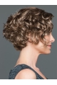 \Women Short Curly Hairstyles Natural Looking Synthetic Hair Wigs Rose 120% Density Lace Front  Wigs 8Inch