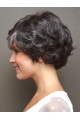 Amazing Short Curly White Exquisite Classic Synthetic Wigs For Old Women