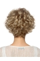 High Quality Curly Blonde Color Layered Popular Lace Front Synthetic Wigs For Women