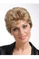 Good Short Curly Blonde Classic Synthetic Capless Wigs For Older Women