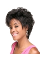 Glamorous Natural Looking Black Curly Short African American Wigs For Black Women