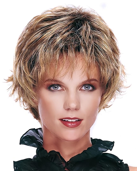 Top Quality Attractive Lady Hairstyle Short Blonde Natural Wigs For Women