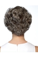 Latest Trend Short Hairstyle Unique Natural Curly Synthetic Hair Grey Lace Front Wig