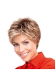 Short Pixie Cut Hairstyles Women's Blonde Curly Capless Synthetic Wigs