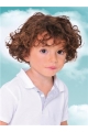 Pleasing Auburn Curly Short Kids Wigs