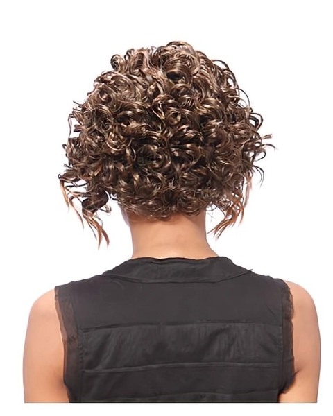 Incredible Brown Curly Short African American Wigs