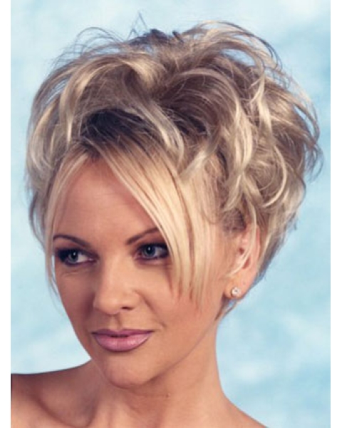 Blonde Curly Short Human Hair Wigs & Half Wigs