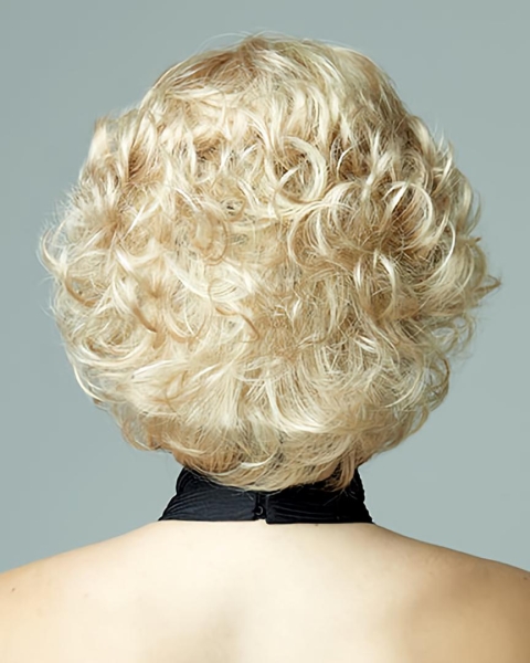 New Blonde Curly Short Petite Wigs