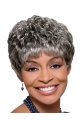 Great Curly Short Synthetic Grey Wigs