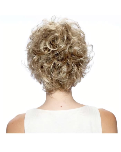 Blonde Curly Synthetic Soft Short Wigs