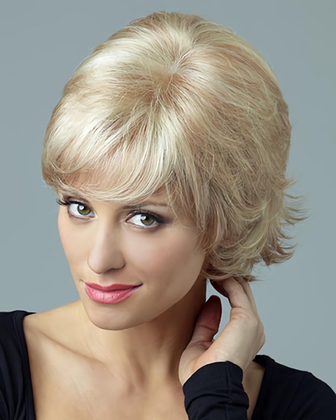 Blonde Curly Synthetic Style Short Wigs