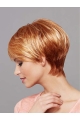 Short Blonde 8" Straight Synthetic Mono Wig