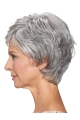 Short Grey Straight 8inch Cheap Classic Lace Front Synthetic Wig