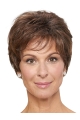 New Arrival  Short Brown Straight 8inch Classic Lace Front Wig On Sale