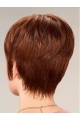 High Quality Short Auburn With Bangs Straight Synthetic Lace Front Wigs For Women 