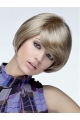 8" Short Straight Monofilament Blonde Bobs Synthetic Hair Wigs