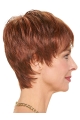 Red Straight Short Layered Monofilament Wigs