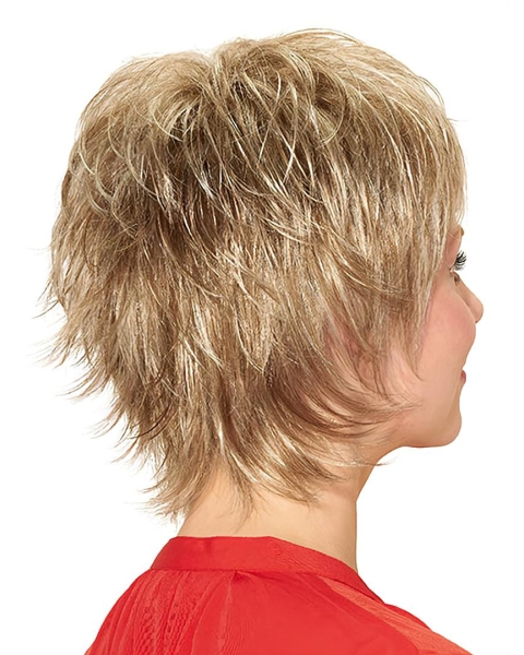 Blonde Straight Short Layered Ready To Wear Monofilament Wigs