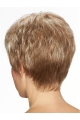 Straight Boycuts Monofilament 8" Blonde Very Cheap Synthetic Wigs