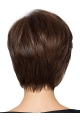 8" Straight Brown With Bangs Short Wigs