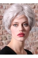 Synthetic 8" Straight Short Grey Women Classic Wig