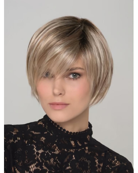 Capless Blonde Synthetic 8" Short Wigs Bob