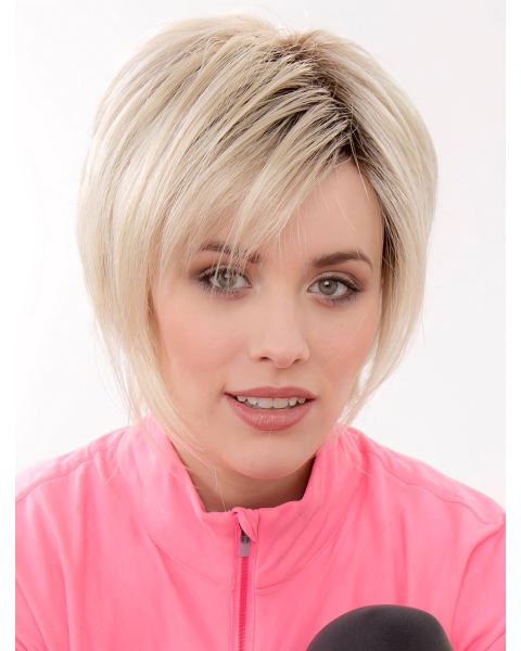 Discount 8" Short Straight Blonde Bob Wigs