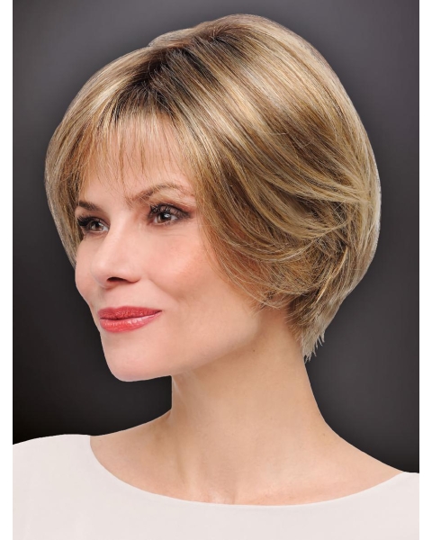 Fashion 8" Short Straight Blonde Bob Wigs