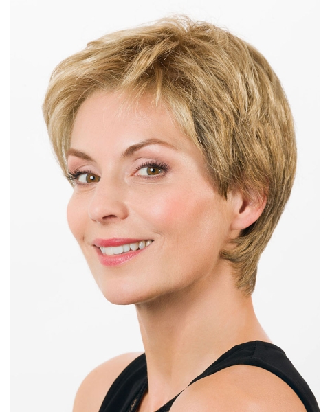 Incredible 100% Hand-tied Synthetic Straight 8" Short Wigs