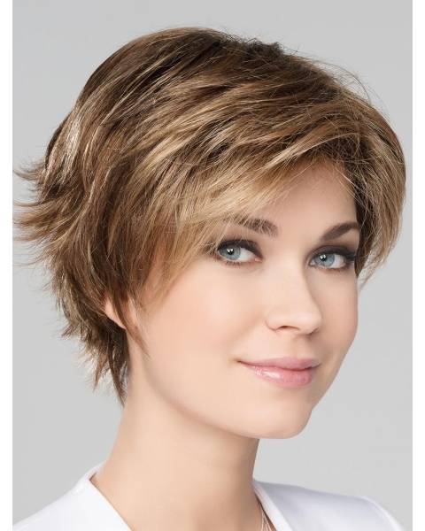 Blonde 8" Boycuts Short New Monofilament Wigs