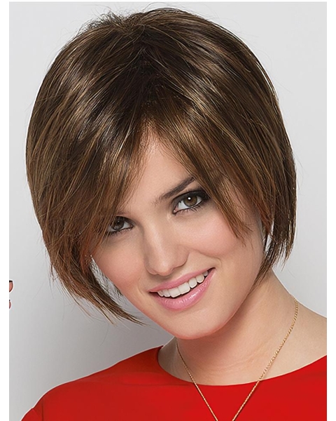 Synthetic Brown Monofilament 9" Bob Wigs