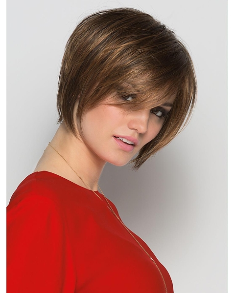 Synthetic Brown Monofilament 9" Bob Wigs