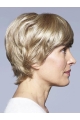 Blonde 8" With Bangs Short Great Monofilament Wigs