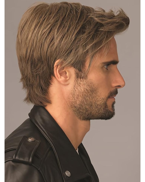 New Arrival 8" Straight Brown Classic Men Wigs