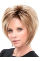 Straight 10" Blonde Synthetic Layered Hairstyles For Short Hair