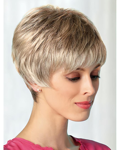 Boycuts Blonde 8" Best Short Wigs