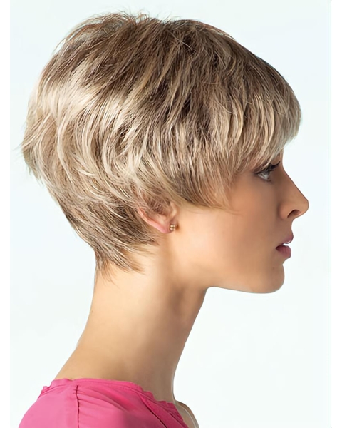 Boycuts Blonde 8" Best Short Wigs