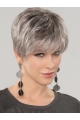 Straight Short 8" 100% Hand-tied Good Grey Wigs