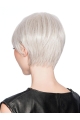 Capless Straight Grey Short Synthetic Wigs