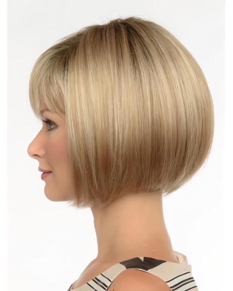 Straight Capless Blonde Bob Best Synthetic Hair Wigs