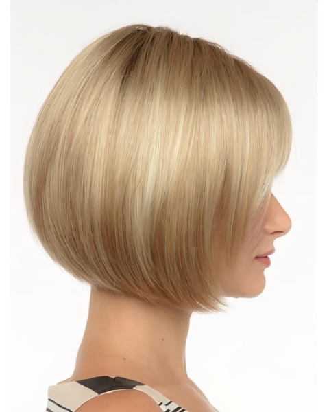 Straight Capless Blonde Bob Best Synthetic Hair Wigs