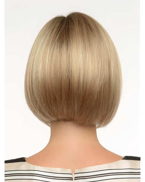 Straight Capless Blonde Bob Best Synthetic Hair Wigs