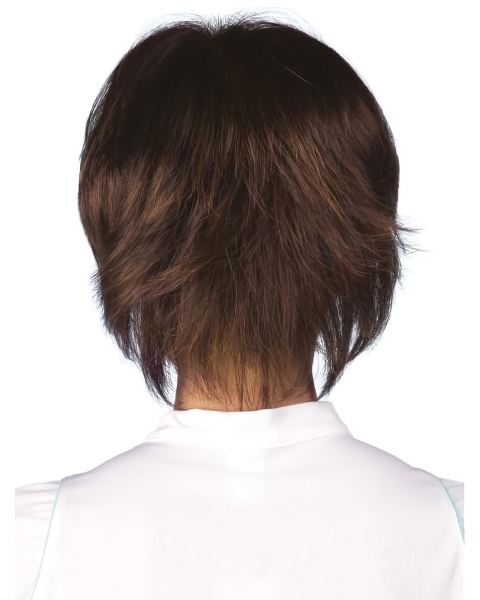 Short Monofilament Synthetic Mono Synthetic Wigs For White Women