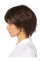 Short Monofilament Synthetic Mono Synthetic Wigs For White Women