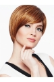 Straight Copper With Bangs 6" Synthetic Capless Wigs